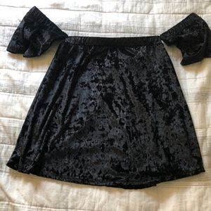 Velvet off the shoulder top